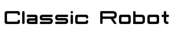 Classic Robot font preview